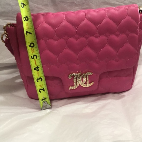 Juicy Couture juicy pink Brighter than a diamond gold chainlink shoulder bag new - Picture 16 of 16
